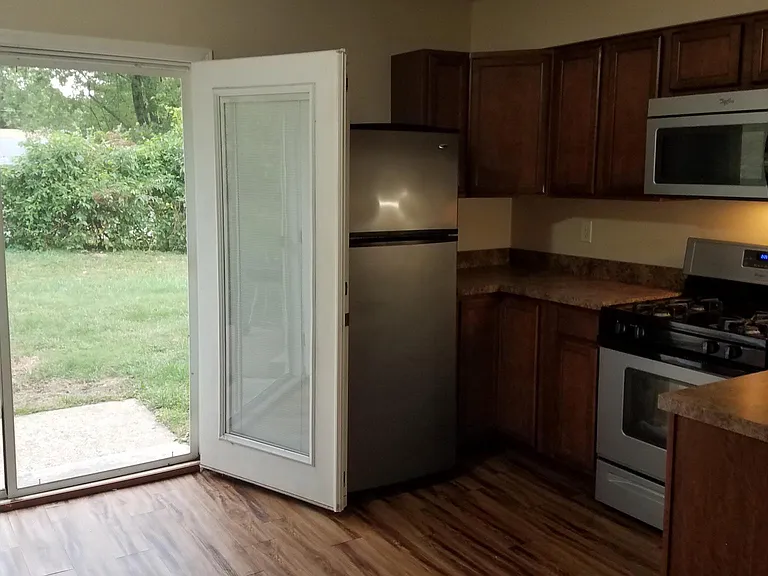 Kitchen showing appliances including d/w