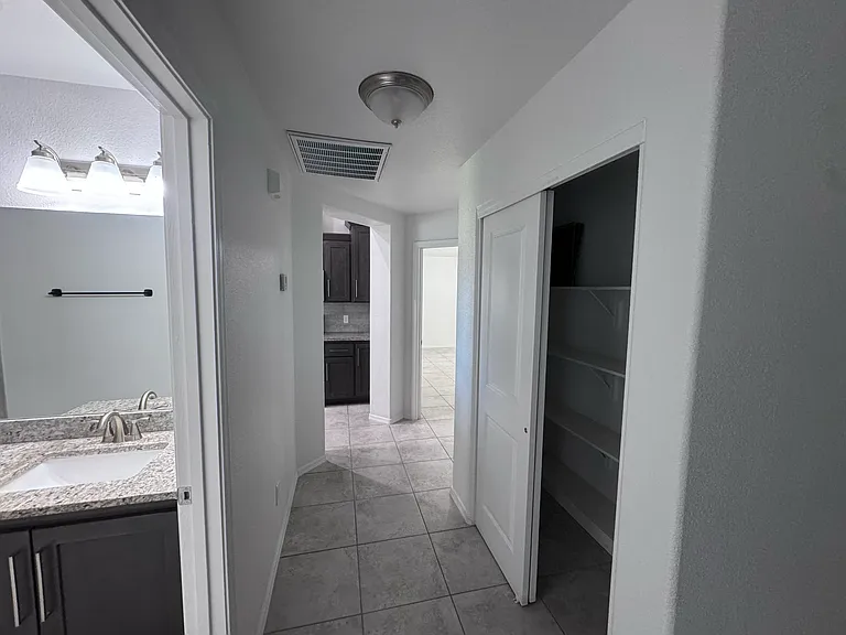 hallway with pantry