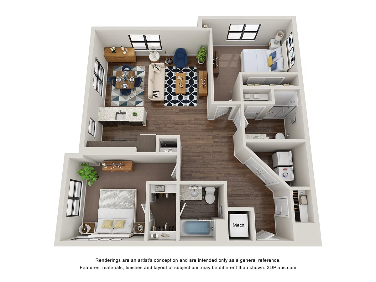 Floor plan 2BR-B