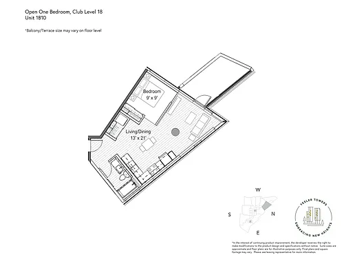 Floor plan 1 Bedroom 1 Bathroom