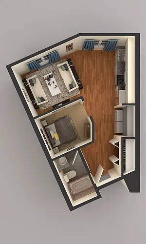 Floor plan Studio 4570