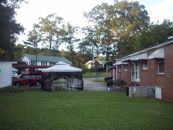 Partial view of back of the house