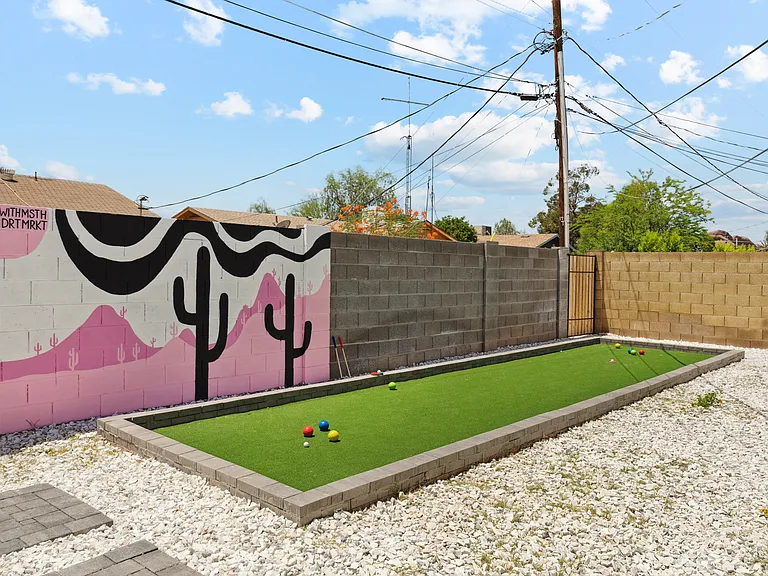 Bocce ball fun outdoors