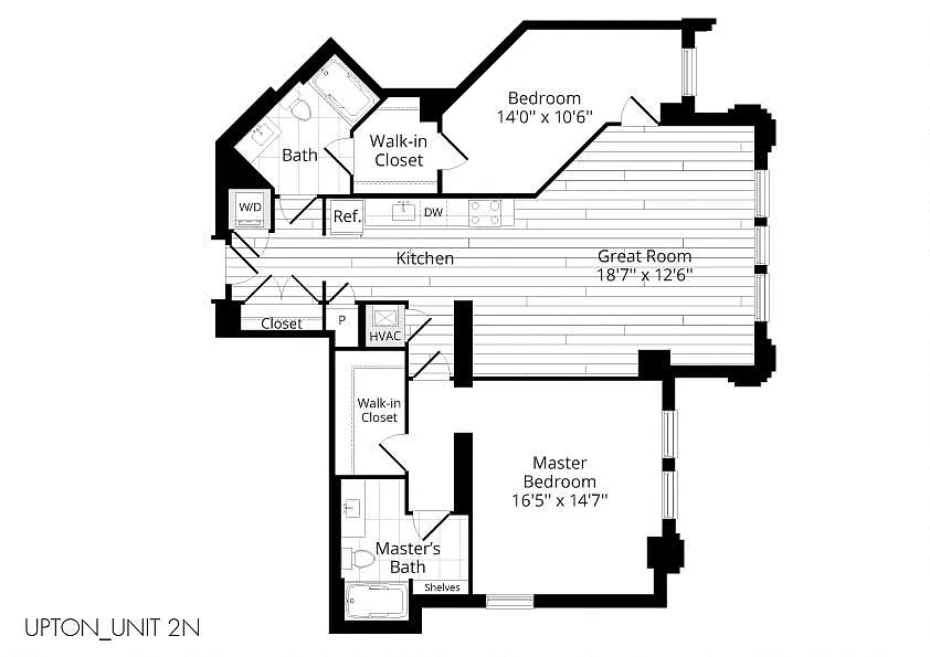 Floor plan 2 BR 2N