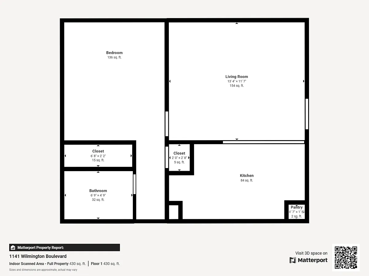 Floor plan 1bed 1 bath Small