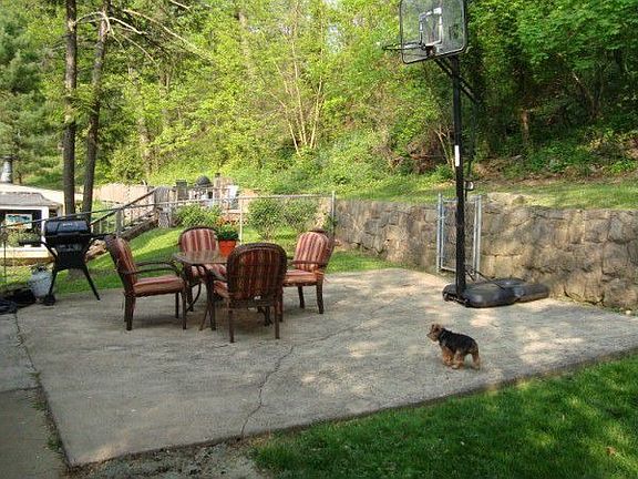 Fenced yard and nice patio