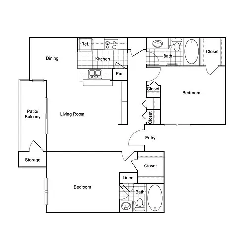 Floor plan B7 - 1030