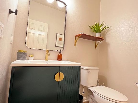 remodeled half bathroom downstairs
