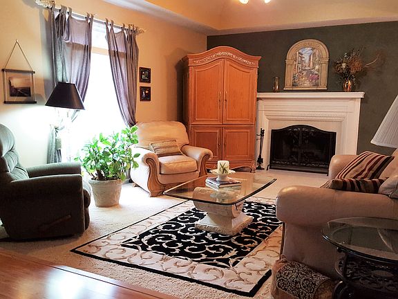 Living room with fire place