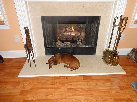 Gas powered fireplace