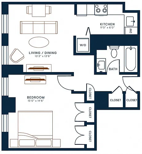 Floor plan 1 Bedroom 07