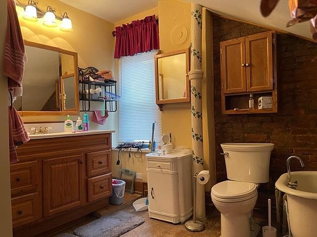 Spacious Bath, 36" Sink & Base, Large Medicine Cabinet & Wall Light Sconce,