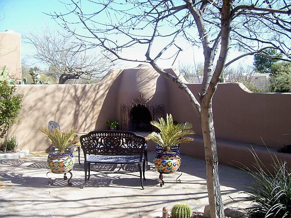 Fireplace in front courtyard