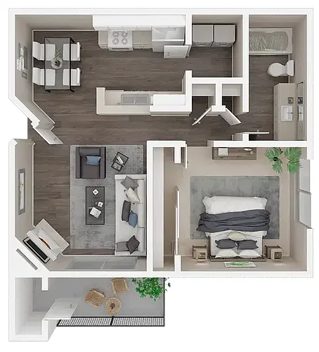 Floor plan 1 Bed 1 Bath