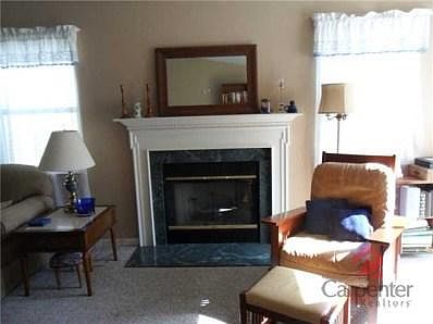 Another view of the Wood burning fireplace