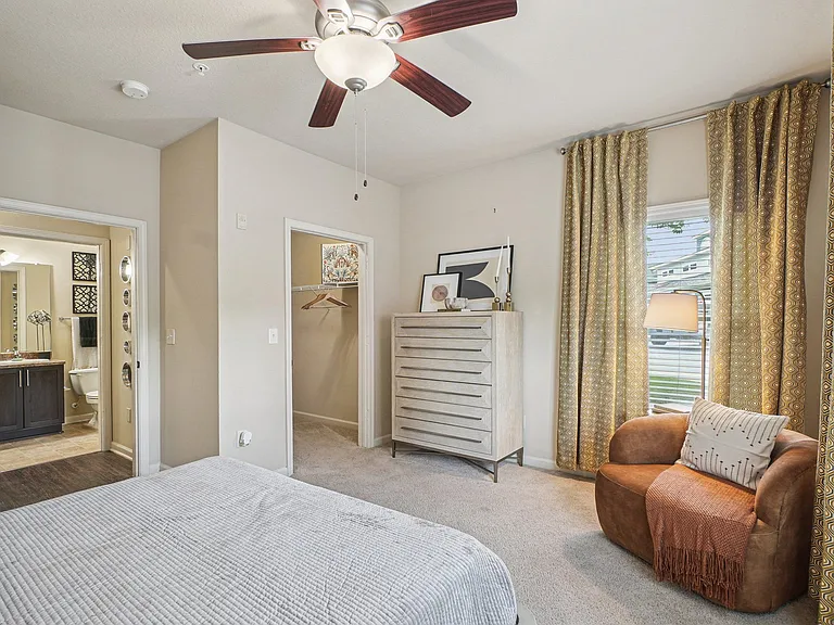Modern apartment homes featuring spacious bedrooms and contemporary interiors in Apex, North Carolina