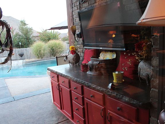 Stained concrete counters