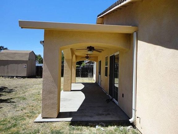 Backyard with porch