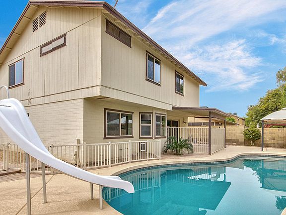 Slide into the pool!