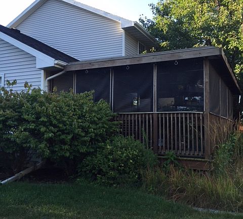 Screened in back porch