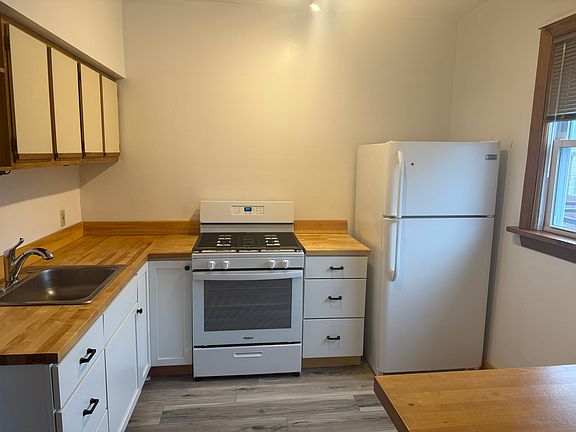 kitchen with Butcherblock counter