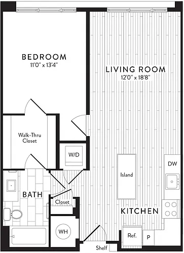 Floor plan A3 - 1 Bed_1 Bath