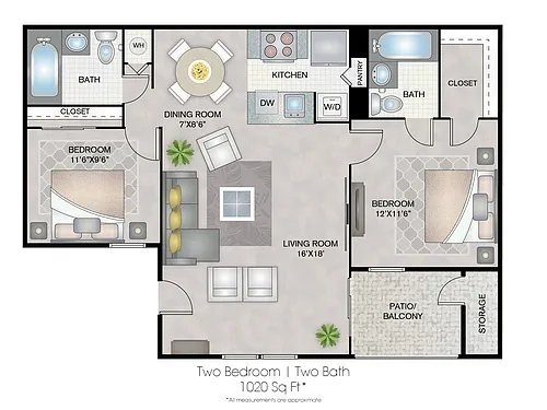 Floor plan Two Bedroom