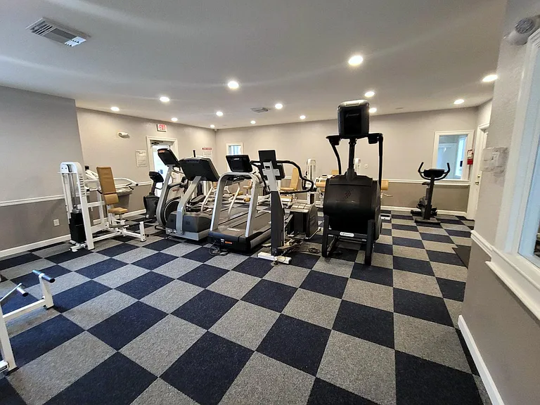 Work out room on premises.