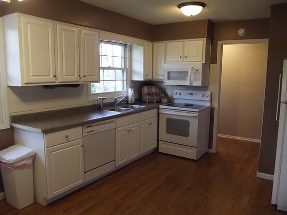 Bright kitchen with hardwood