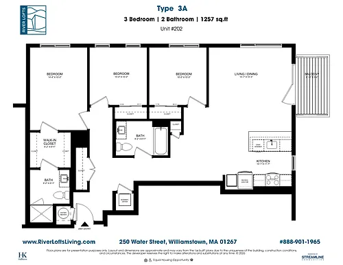 Floor plan Three Bedroom A3 - Coming Fall 2026