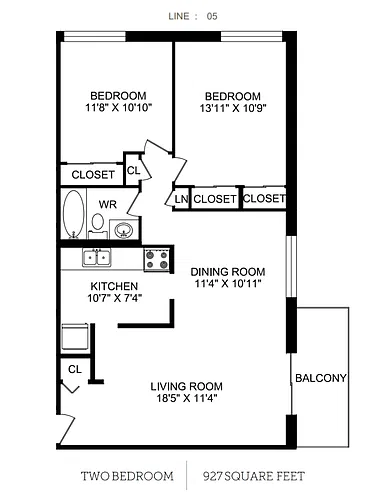 Floor plan 2 Bedroom