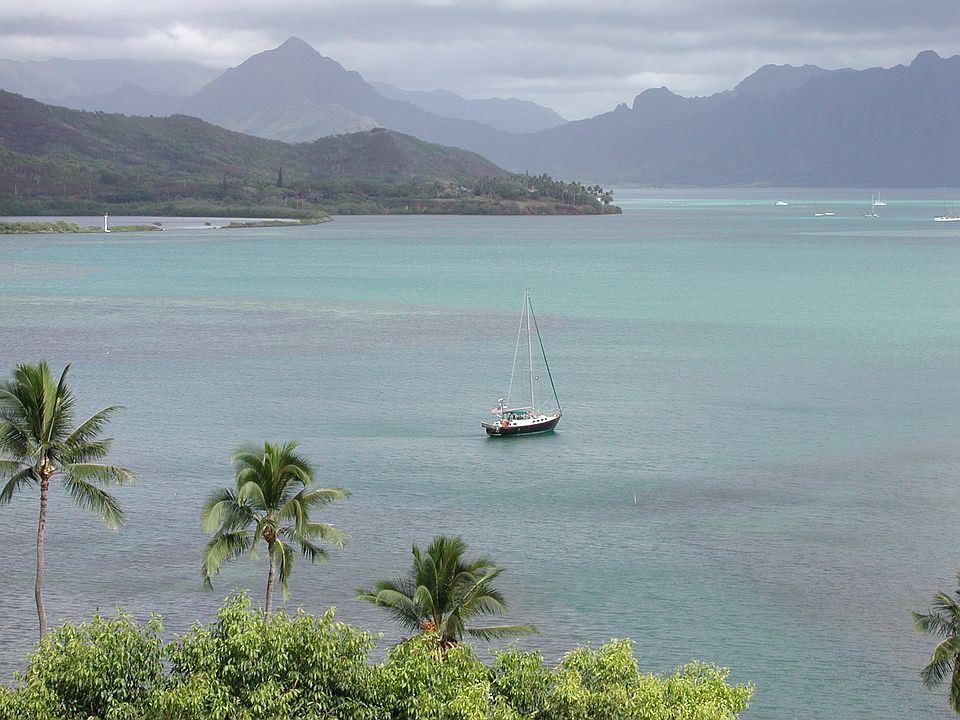 Kaneohe Bay view and fish pond.