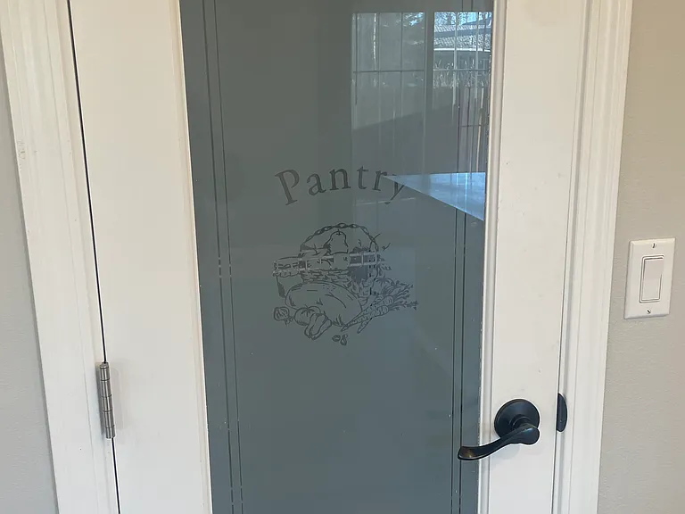 Glass door Pantry.