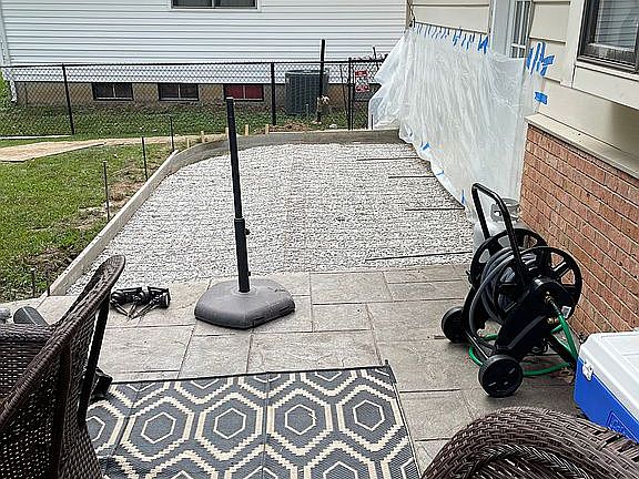Concrete grill pad