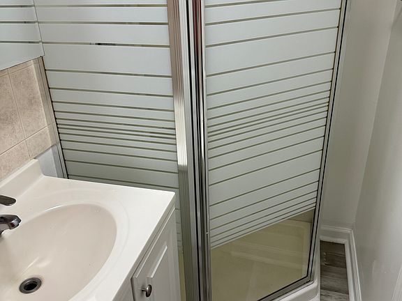 Corner Shower in Bathroom