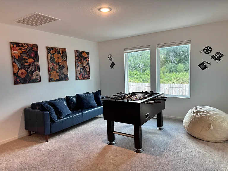 Upstairs game room
