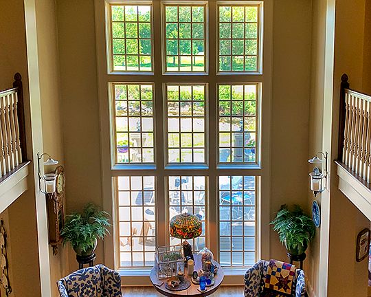 Living room with great view.