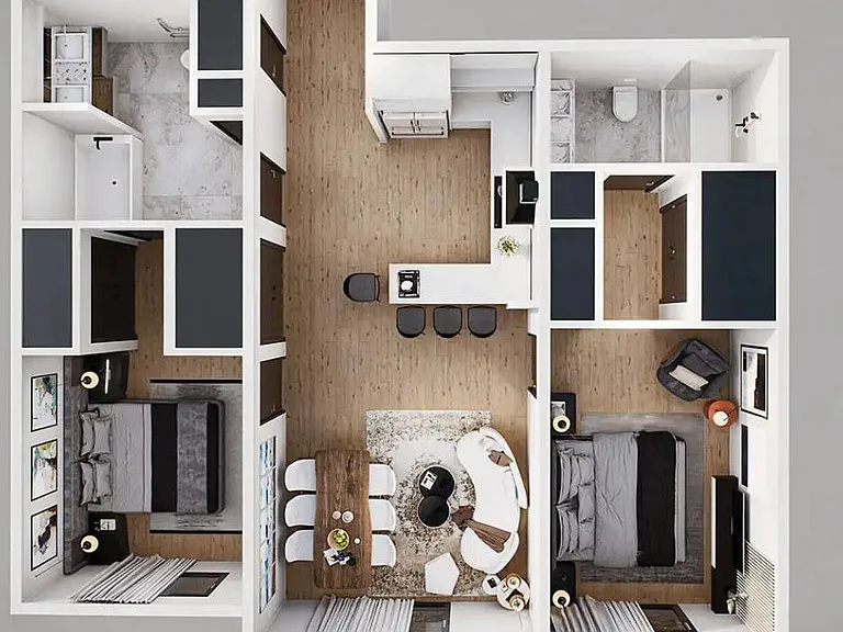 2 Bed, 2 Bath