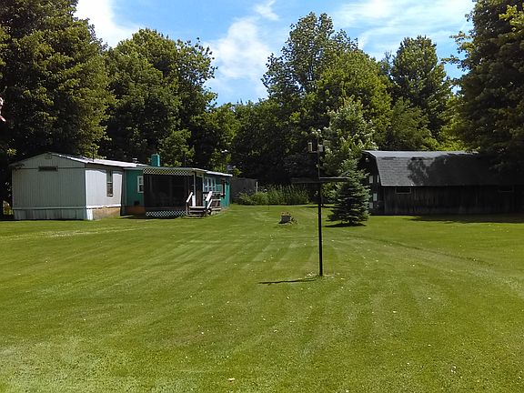 mobile home and garage