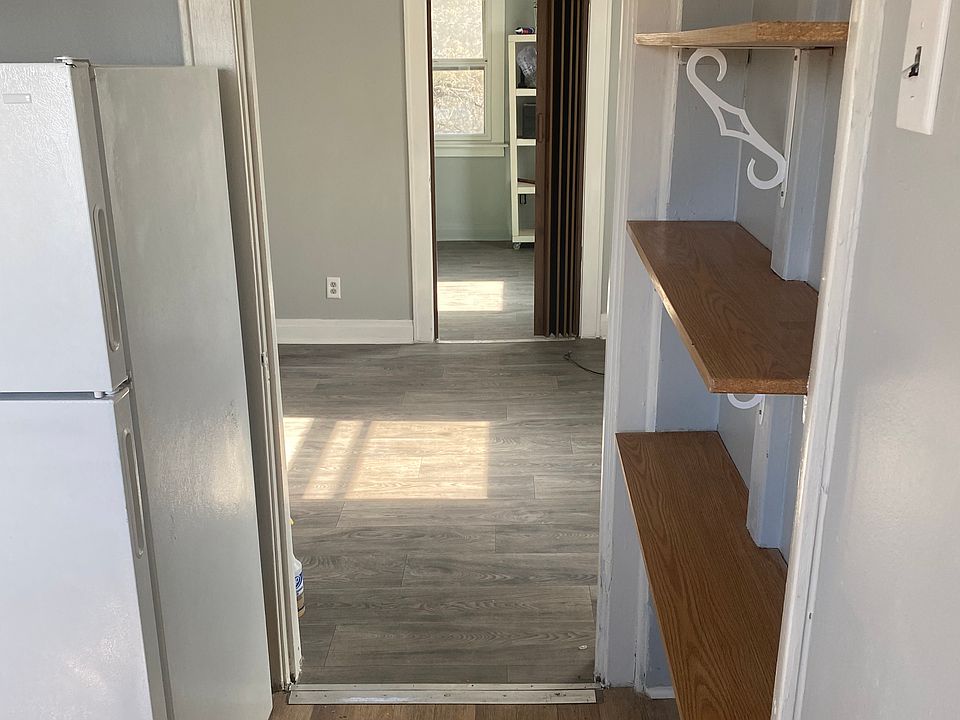 straight view of kitchen...living room and bedroom