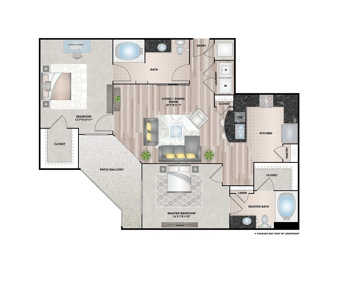 Floor plan The Toulouse - Renovated