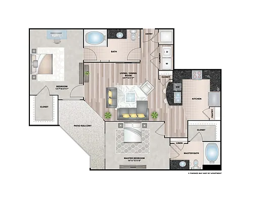 Floor plan The Toulouse - Renovated