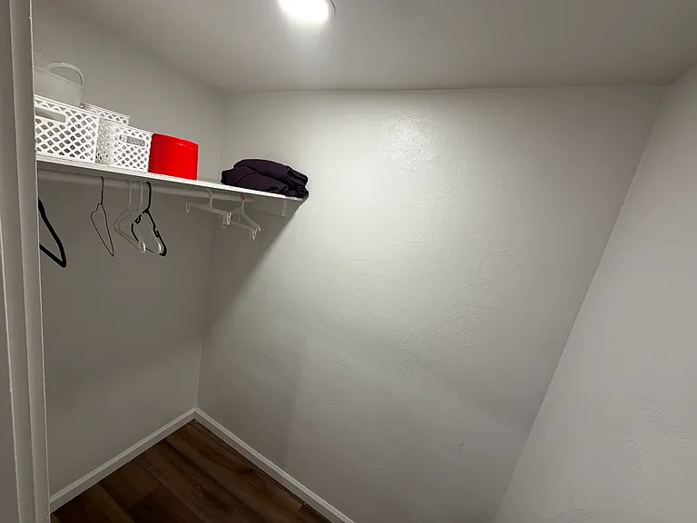 Generous closet space