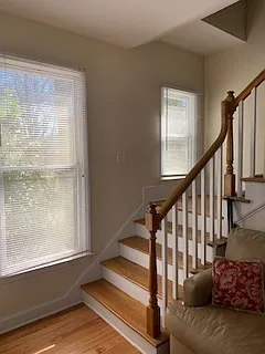 Stairs from Living Room to Bedroom 2 and 3 and Flex Space