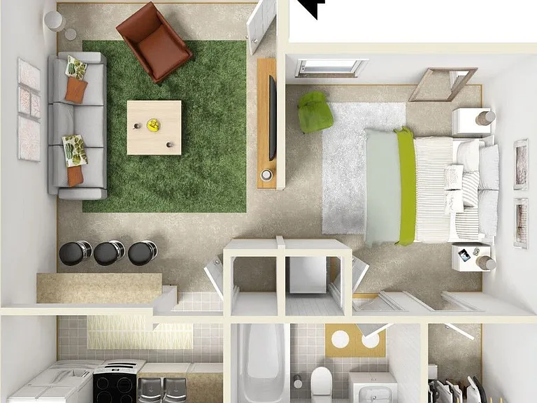 Studio floor plan Eagle Point