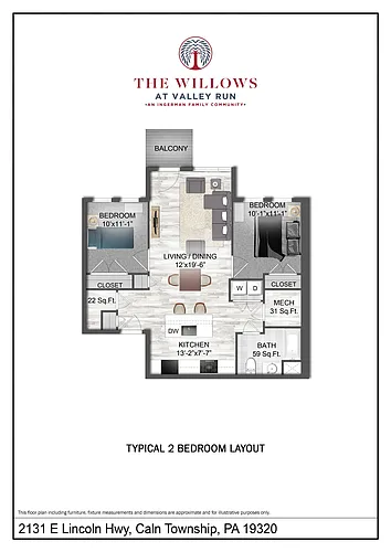 Floor plan 2 Bedroom