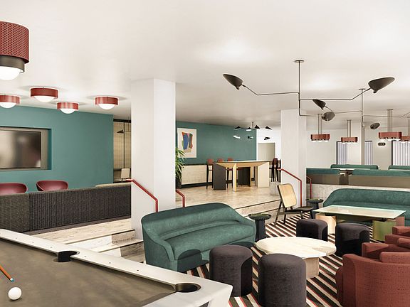 Newly Designed Game Room & Resident Lounge Coming Soon! *Rendering may not reflect final installation.