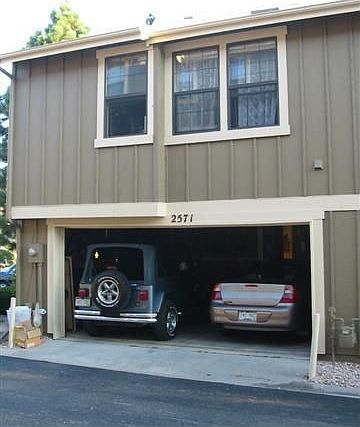 2 car garage with work bench