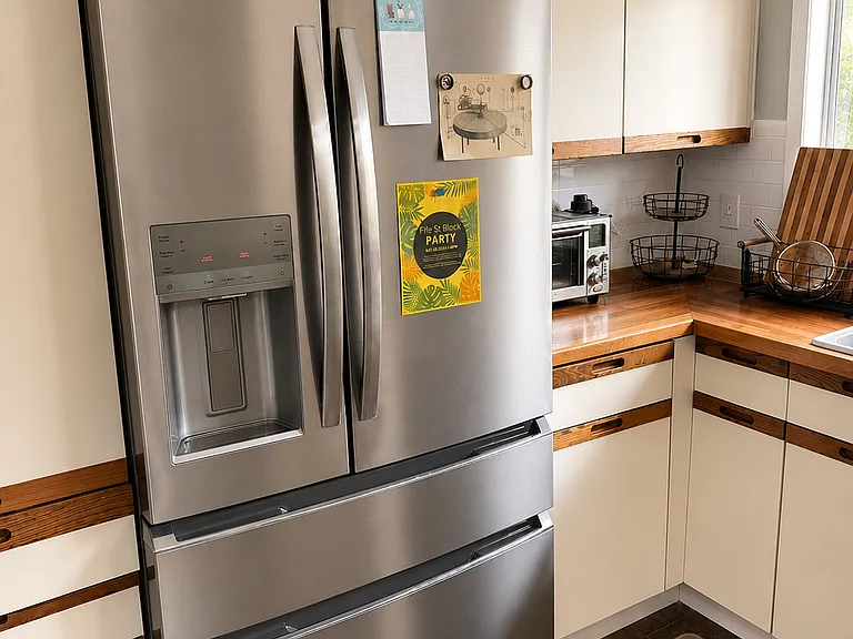New refrigerator, with large capacity, ice/water and third drawer