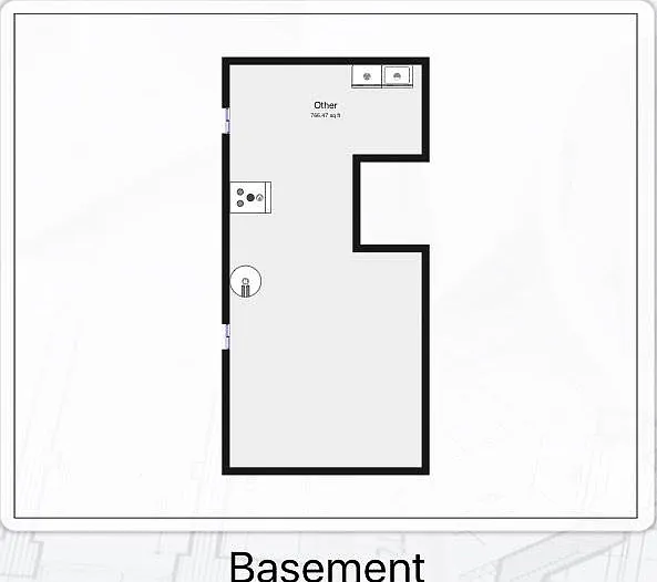 Laundry in basement, with new washer and dryer.